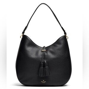 Kate Spade Black Pebbled Leather James Street Mason Bag